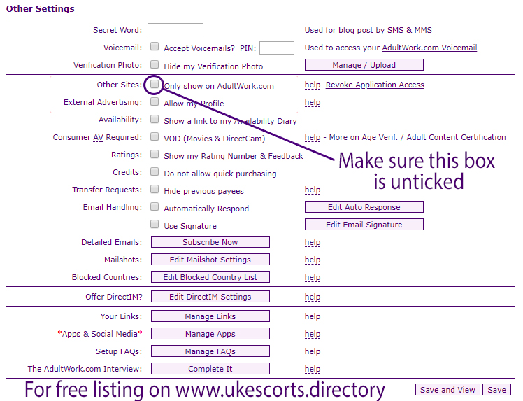 How to get free listing on UK Escort Directory